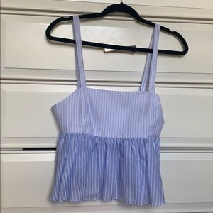 Babydoll striped Zara top NEVER WORN BEFORE!!